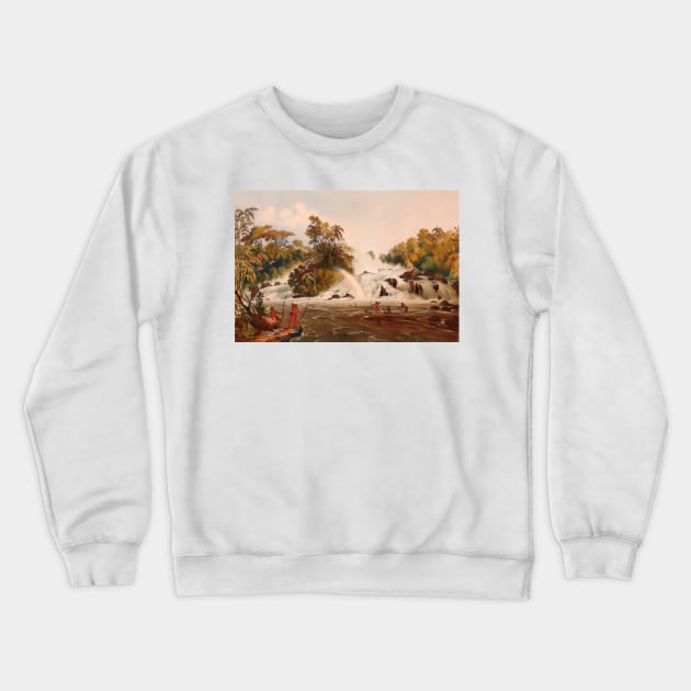 Indigenous people fishing in the river Crewneck Sweatshirt by Marccelus